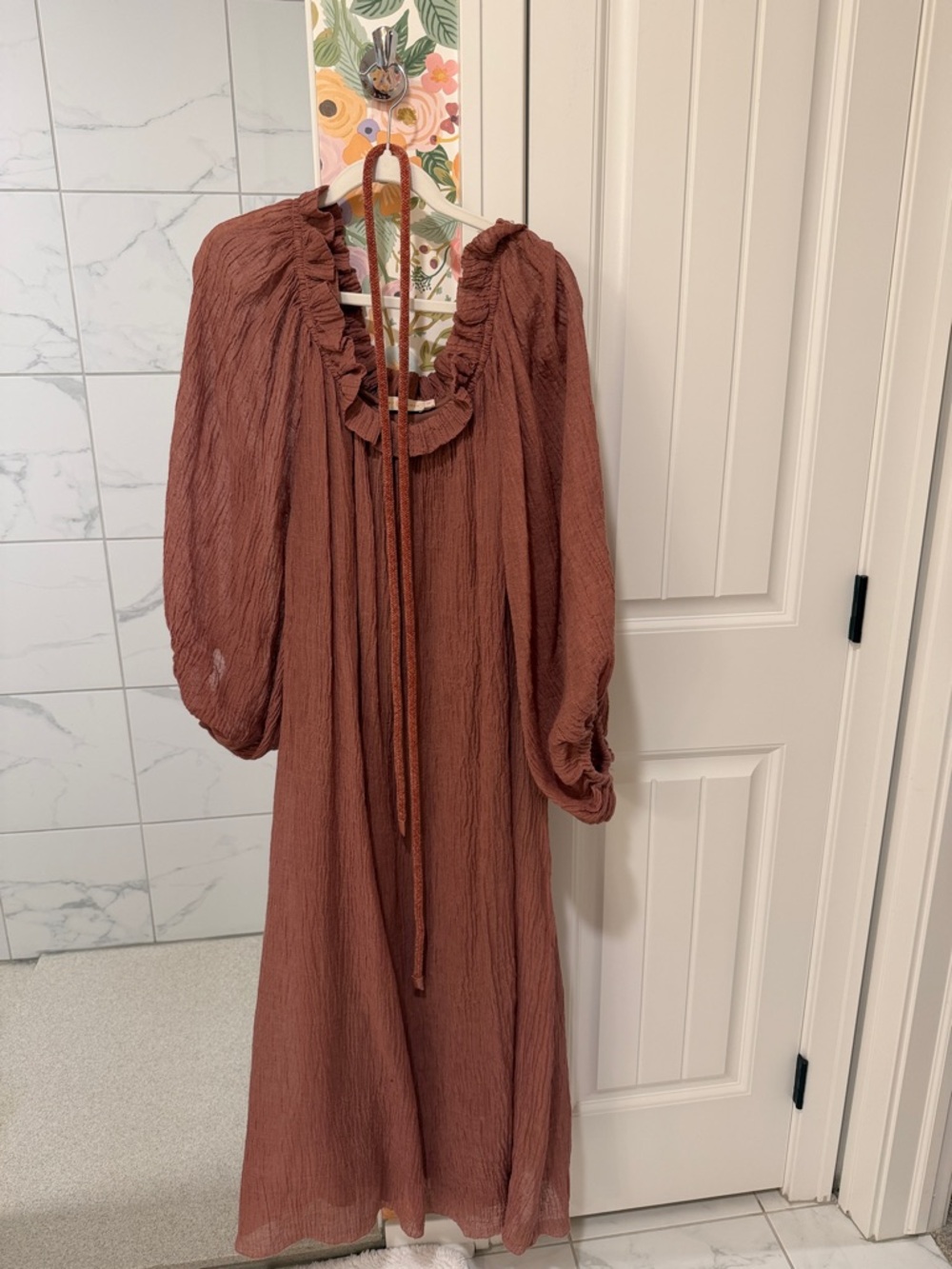 Tory Burch Rust Brown Maxi Dress